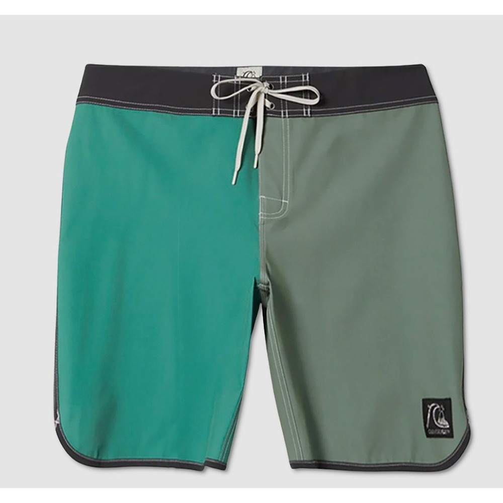 Quiksilver Scallop Jester Board Shorts - NWT Mens 38 Green / Olive - #49148-H6